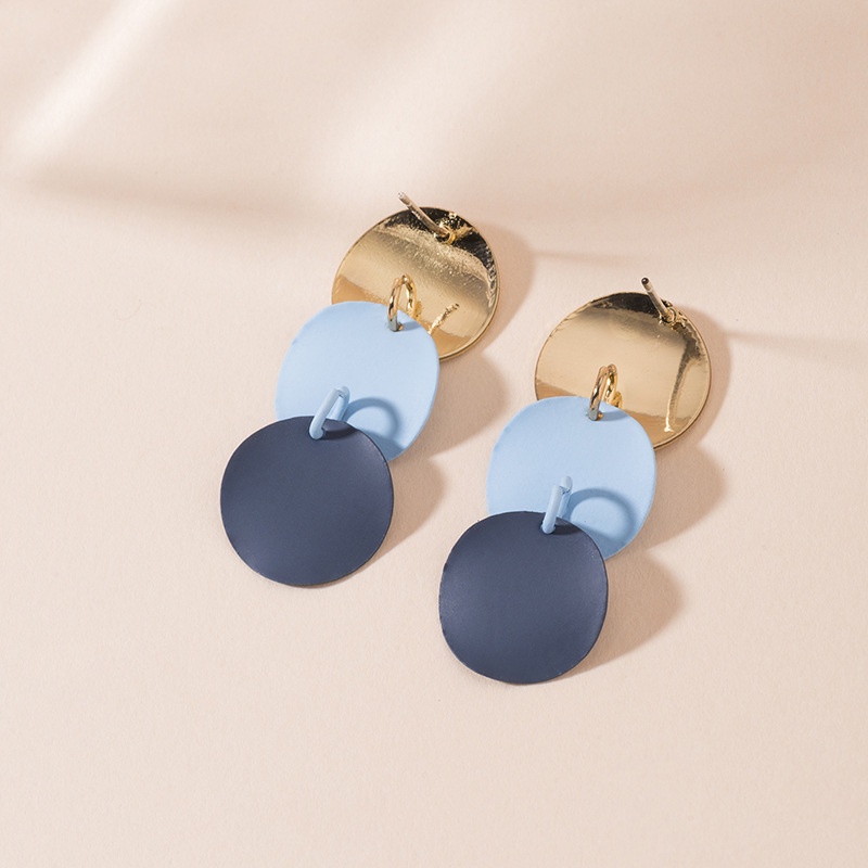 Anting S925 silver needle Warna Biru Untuk Wanita