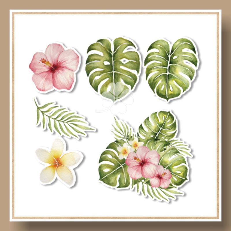 

jiastore__ Sticker Daun Aesthetic / Summer Vibes / Stiker Glossy / Tumblr