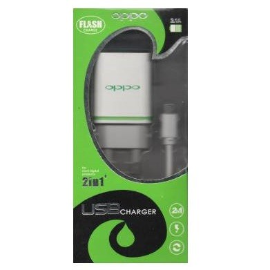 TC Charger OPPO T65 Casan 2USB 2A / 2.1A MICRO FAST CHARGING 2IN1 Grosir