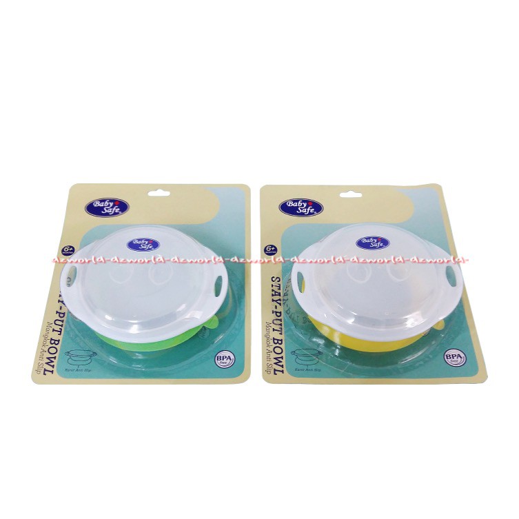 Baby Safe Bowl Mangkok Anti Tumpah dengan karet anti slip foodgrade dan bebas BPA bagi bayi