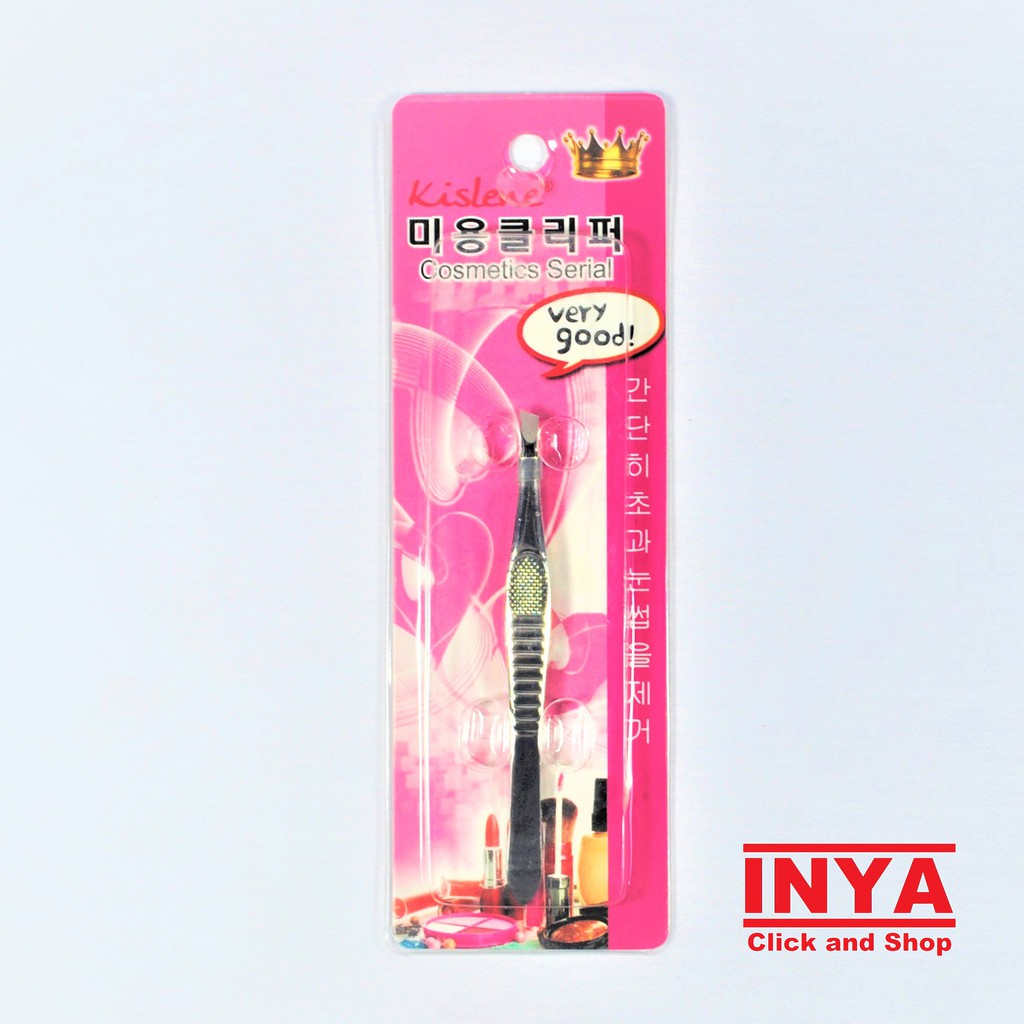 PINSET ALIS KISLENE BEAUTY CLIPPER COSMETICS STAINLESS SILVER - CABUT BULU ALIS