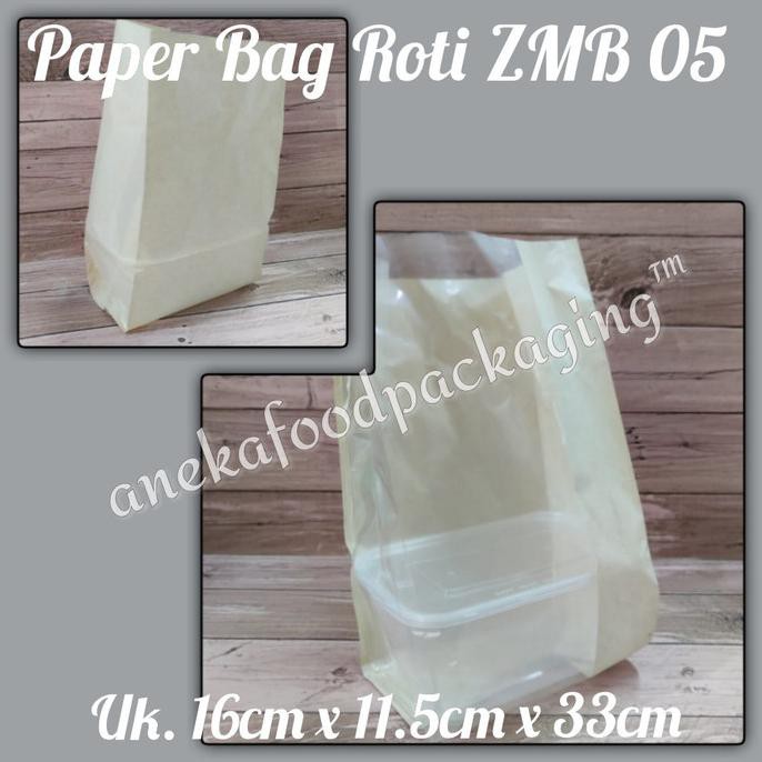 

Paper Bag Bread/Plastik Kertas Kemasan Roti Tawar Premium Zmb 05 Polos
