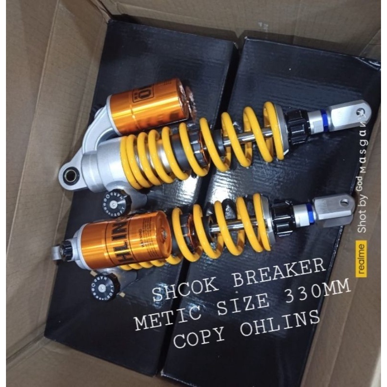 SHCOKBREAKER VARIASI TABUNG OHLINS UKURAN 330MM VARIO 125/150 OLD NEW BEAT FI BEAT STREET SKOOPY FI