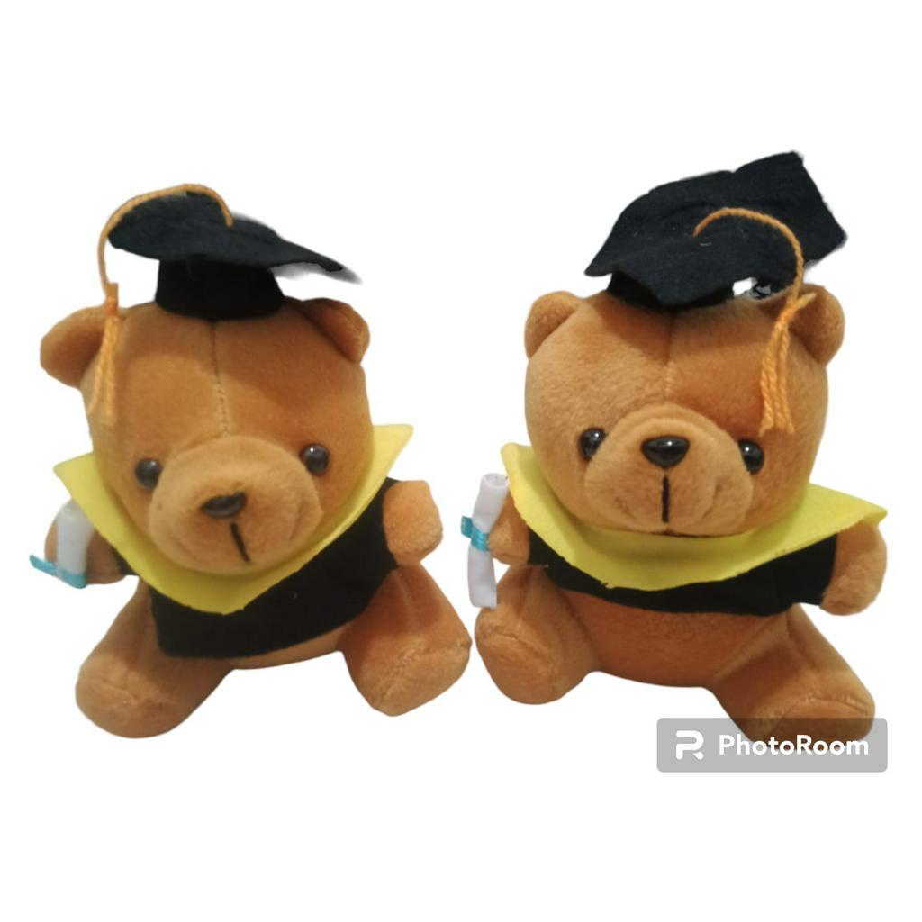 Boneka Wisuda Teddy Bear Beruang Tinggi 15cm BONEKA WISUDA TEDY BEAR MINI Boneka Wisuda terbaru