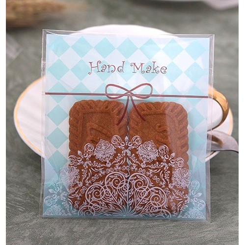 Uk 10x10 Plastik Kue OPP Packaging Bungkus Cookies Candy Bag Kantong Kemasan Fancy Seal Motif