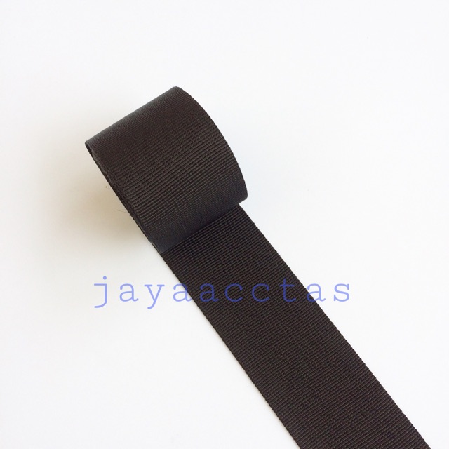 Tali webbing tas PP 5.0 cm hitam HQ