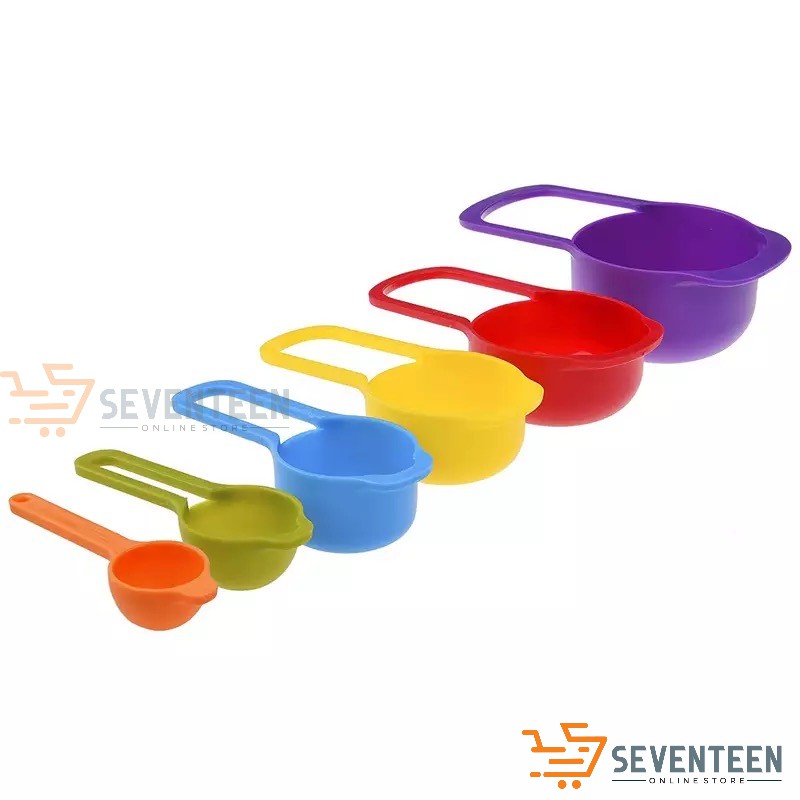 SENDOK TAKAR SET 6 IN 1 / TAKARAN SENDOK DAPUR / MEASURING SPOONS CUP