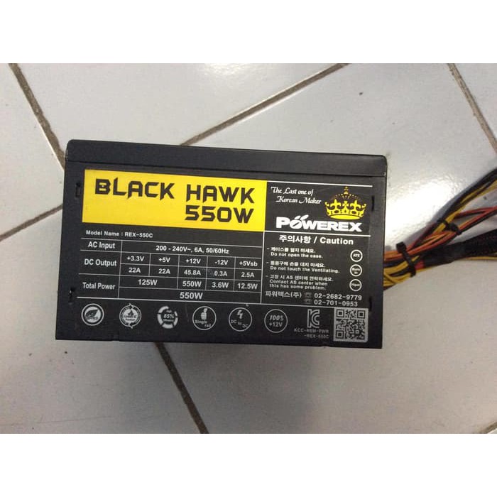 [DISC 50%] psu black hawk 550w ,85% powerex
