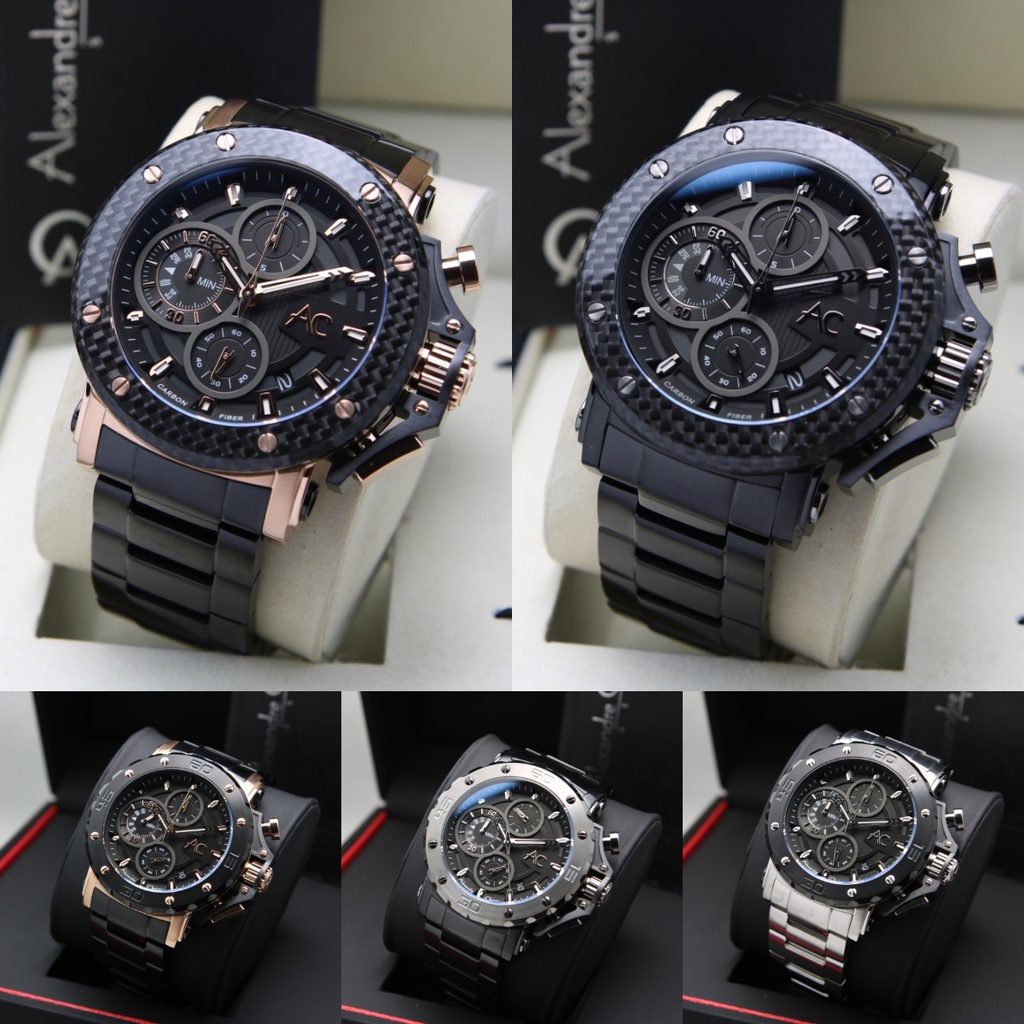 ORIGINAL Jam Tangan Pria Alexandre Christie Collection AC 9205 / AC9205 / 9205 Stainless