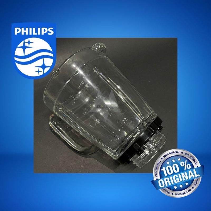 Gelas Jar Kaca Tabung Glass Blender ORIGINAL Philips HR2106 HR 2106 Hitam