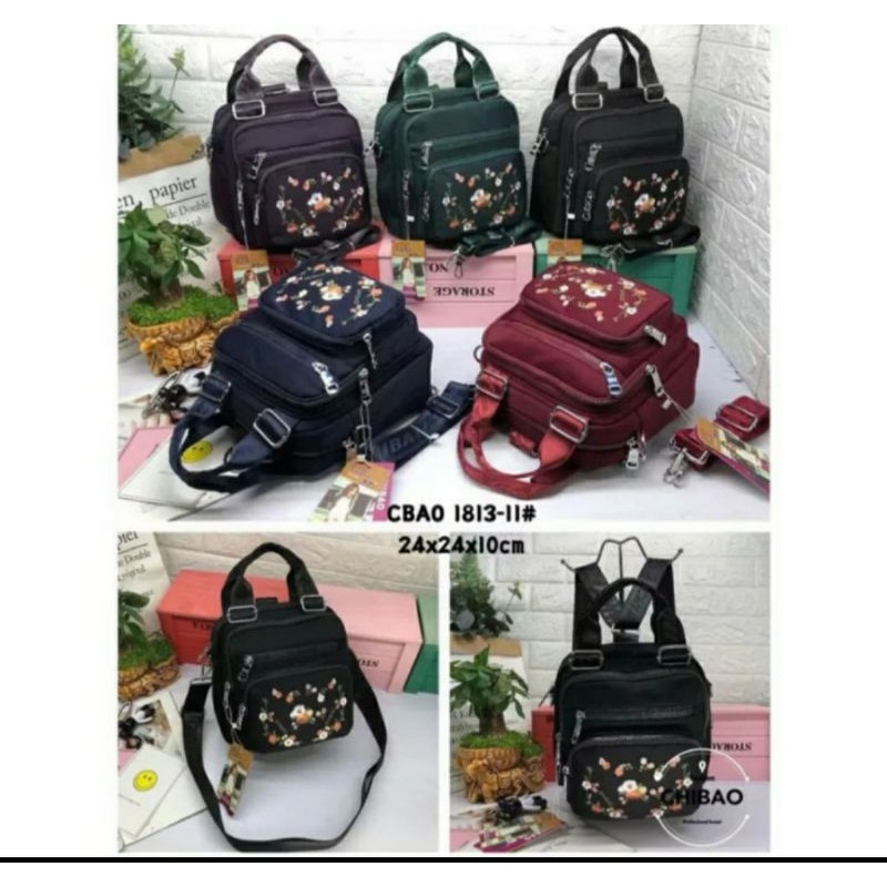 TAS CHIBAO 1813-11 3in1 Bordir bunga CB1813 cmbag