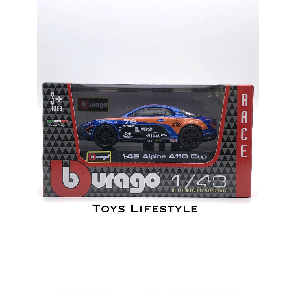 Bburago Diecast - Alpine A110 Cup 76 Skala 1:43 (Racing)