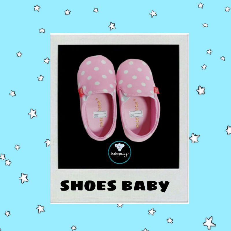 SEPATU BABY GIRL / SHOES BABY PINK POLKADOT