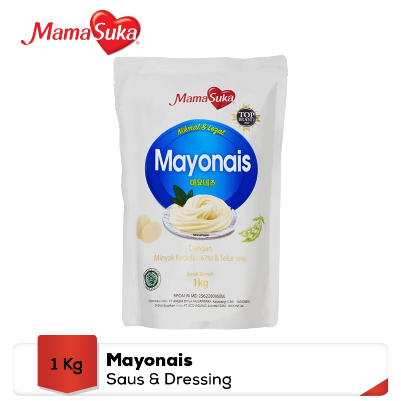 

MAMASUKA MAYONNAISE SAUCE 1 KG - SAUS MAYONES MAMASUKA HALAL