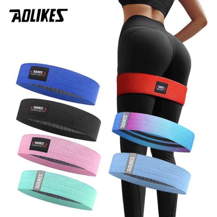 AOLIKES Booty Band Yoga dan pilates Hip Circle Loop Resistance Band - M