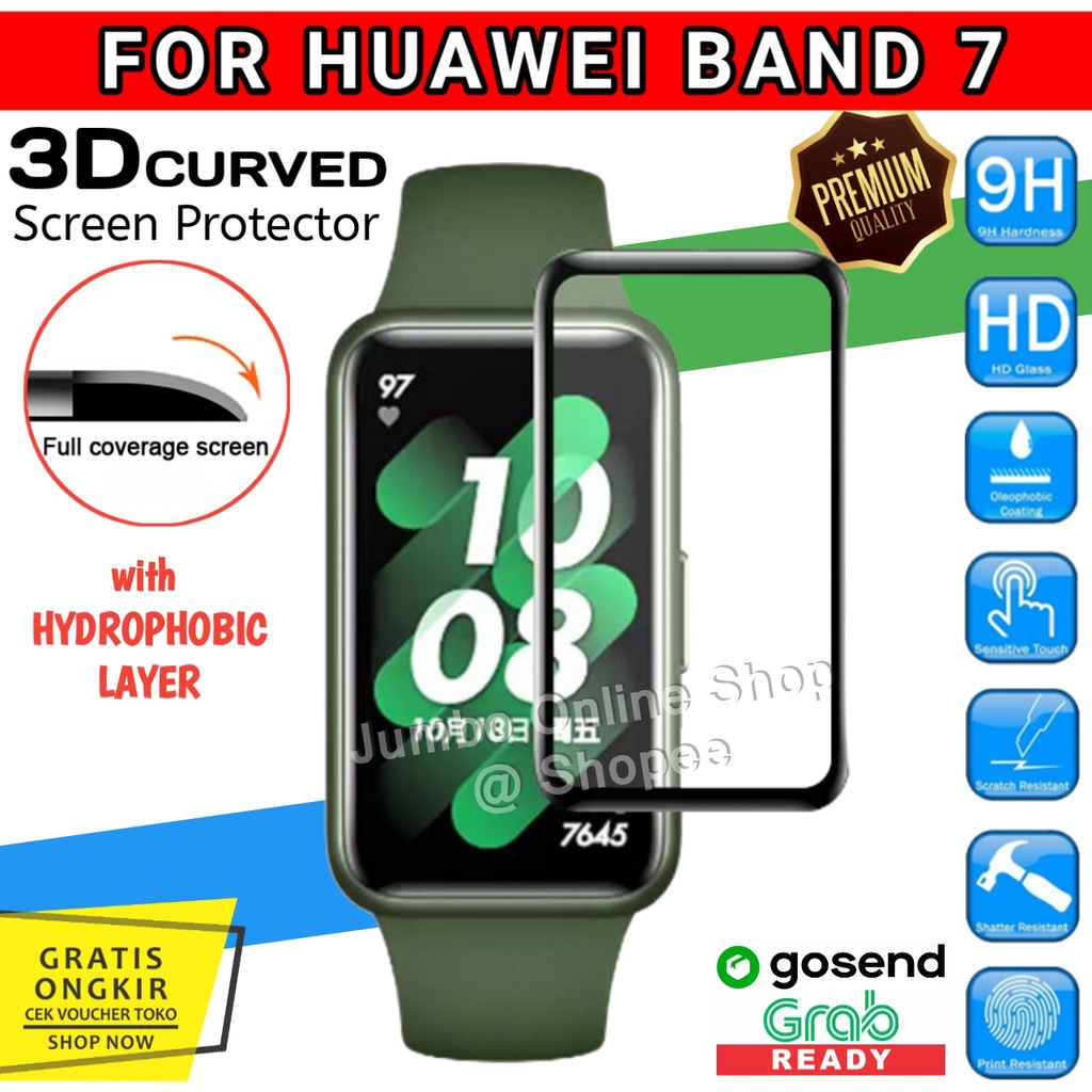 Anti Gores 3D Curve Full Cover Huawei Band 7 Screen Protector Huawei Watch Band 7 Band7