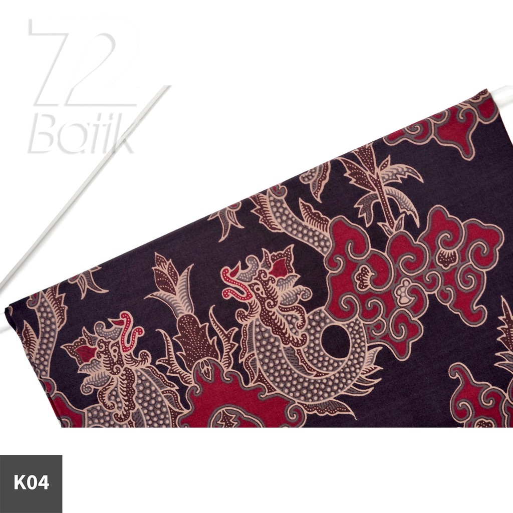 KAIN BATIK PREMIUM Bahan Katun Motif Naga Kembar Warna Hitam Ireng Black 725096 Cap 72 Jarik Jarit Samping Kebat Panjang Batik Katun Modern Premium Bahan Seragam Batik Pernikahan Kantor Keluarga Murah Kamen Jadi Batik Bali Lembaran