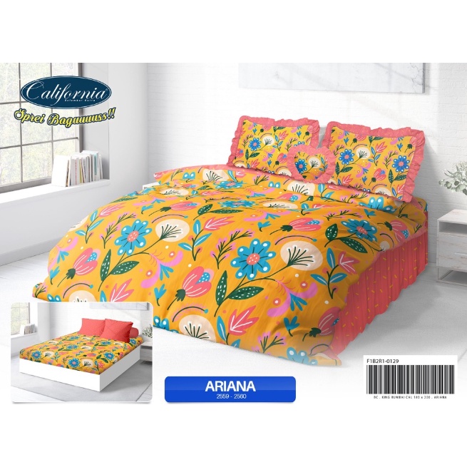 ❤ IJN ❤ Bedcover California King Rumbai Ukuran 180x200 cm Katun Selembut Sutra Kualitas Premium