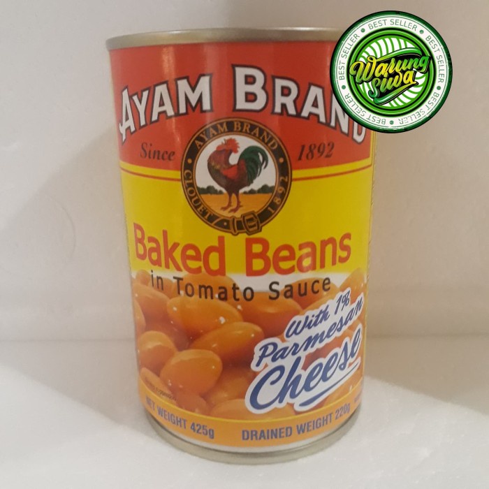 

ayam brand baked beans with parmesan cheese 425 gram can