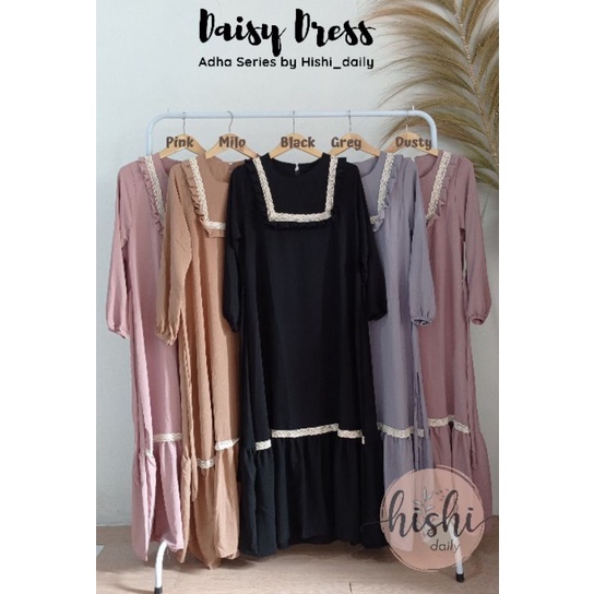 GAMIS CRINCLE RENDA KEKINIAN DAISY DRESS by Hishi_daily FEE VOAL