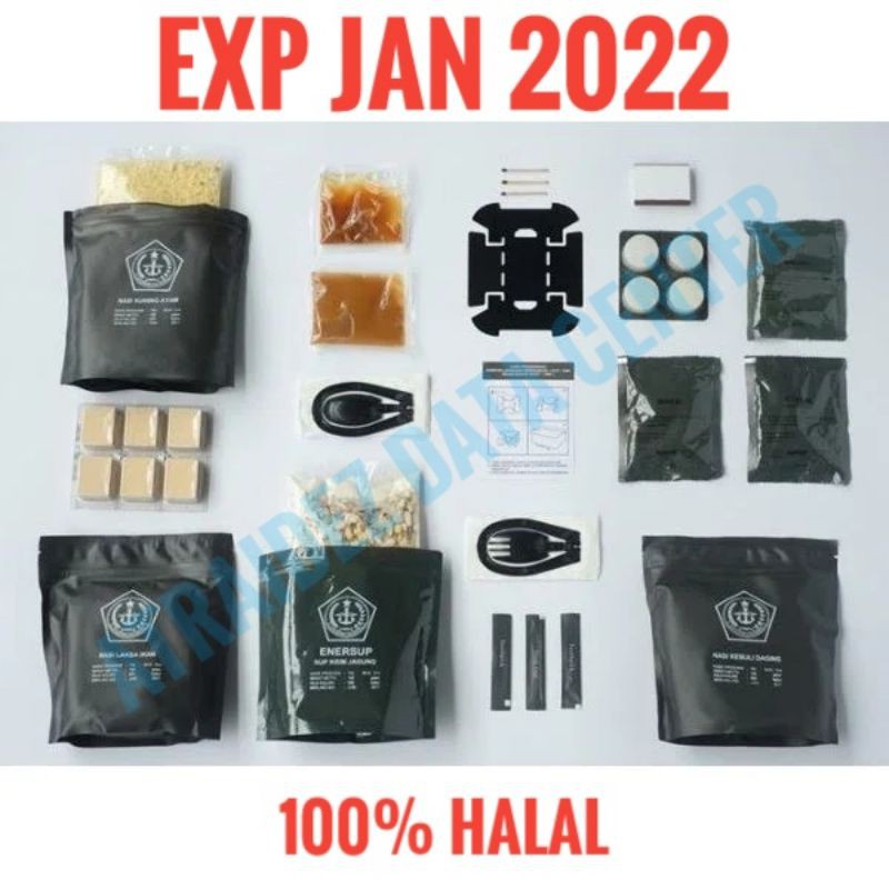Ransum TNI T2PJ Makanan Pendaki Camping Outdoor Food Nasi Kaleng Bantal Instan Mirip MTP T2RP T2SP