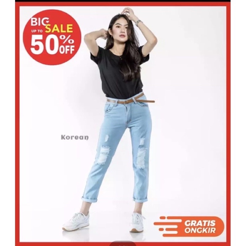 Boyfriend jeans-❤️Boyfriend sobek-Boyfriend jumbo-Model Lapis-rv jeans❤️