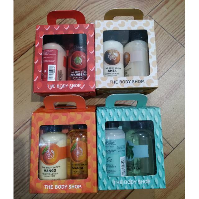 THE BODY SHOP GIFT MINI DUO BODY LOTION & SHOWER GEL 60ml Shopee