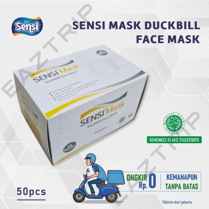 JUALJUAL Sensi Duckbill / sensi duckbill sensi / 3ply earloop 50pcs Original