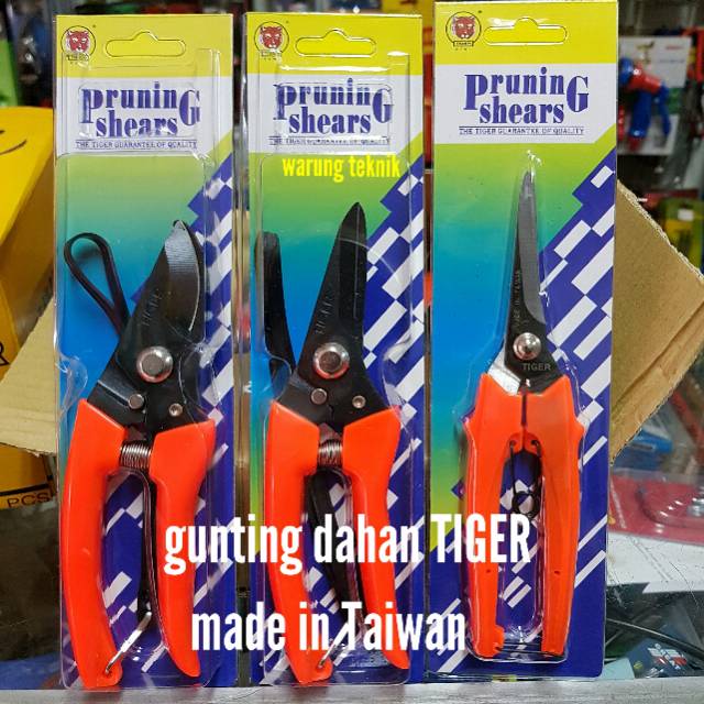 TIGER PRUNING SHEARS Gunting Dahan Kebun Made in Taiwan type 190 680 700 702