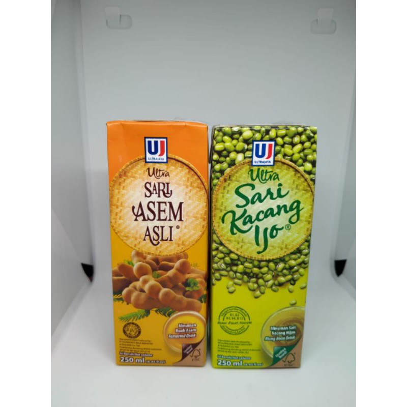 Jual Ultra Sari Asem Asli Ultra Kacang Ijo 250ml Shopee Indonesia