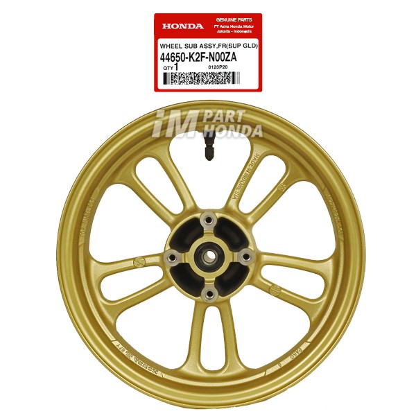 SALE  44650-K2F-N00ZA VELG RACING DEPAN SCOOPY ESP K2F PRESTIGE GOLD READYY
