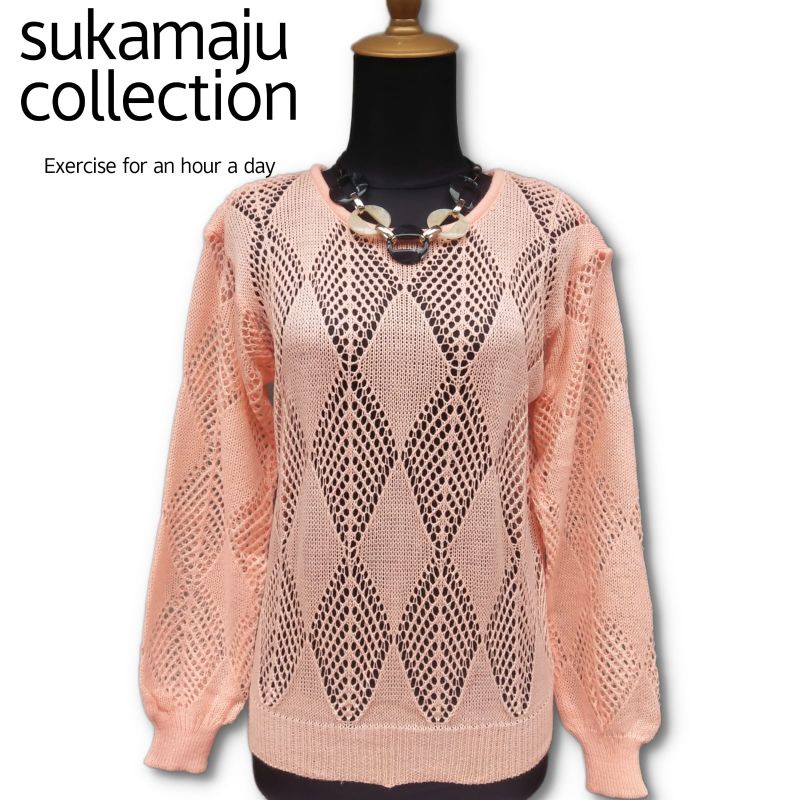 SWEATER DIAMOND NET / BAJU RAJUT PREMIUM / SWEATER JARING RAJUT