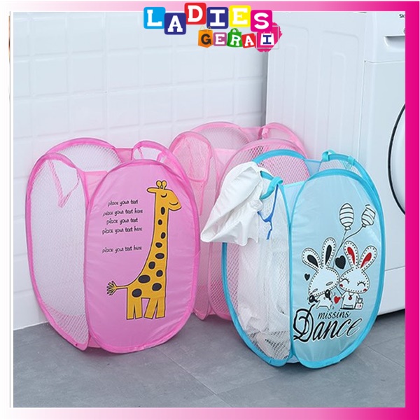 Keranjang Cucian Baju Kotor Lipat Kartun / Laundry Bag Karakter