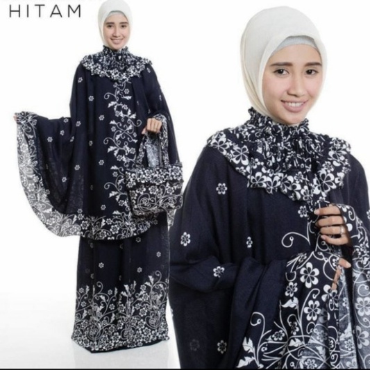 Mukena Tanpa Kepala Monocrome / Mukena Dewasa Tanpa Kepala / Mukena Diskon