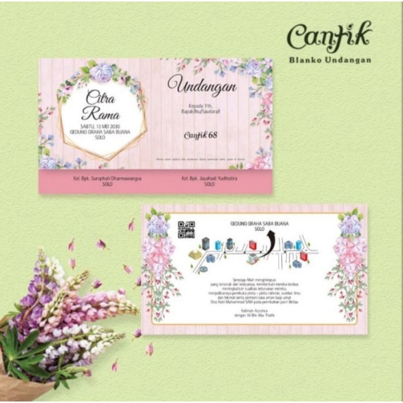 Blanko Undangan CANTIK 68