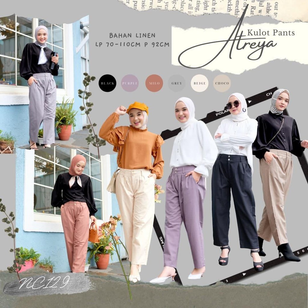 ATREYA KULOT PANTS / CELANA WANITA / CELANA KERJA / LINEN