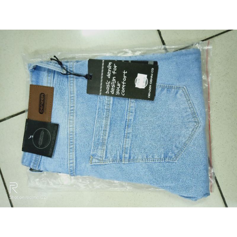 celana panjang pria denzer biru muda/slimfit jeans