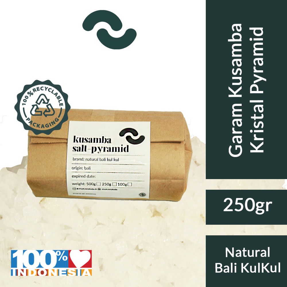 

Garam Laut Kusamba Natural Pyramid 250gr- Natural Bali Kulkul