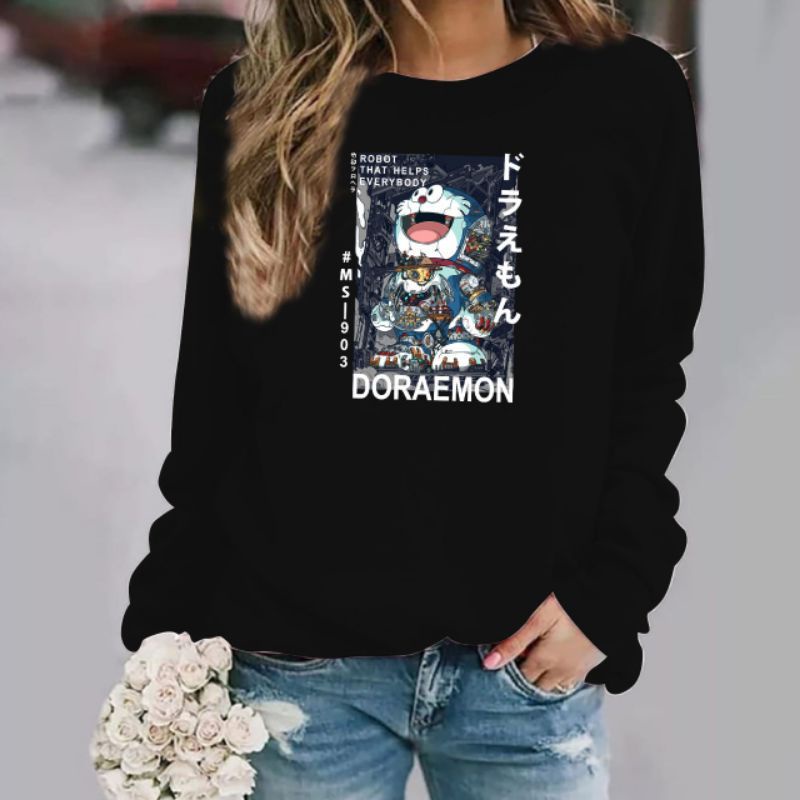 kaos distro wanita/ kaos distro lengan panjang/baju lengan panjang wanita