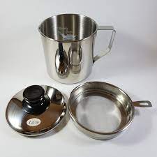 OIL POT SARINGAN STAINLESS MINYAK GORENG SISA WADAH JELANTAH divastore