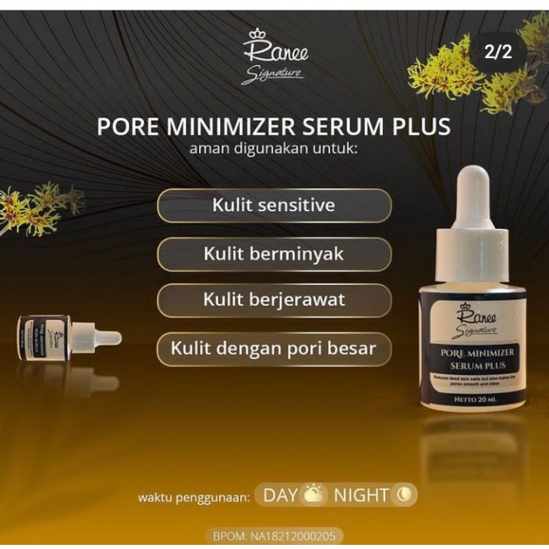 Ranee Pore Minimizer Serum Plus,serum jerawat