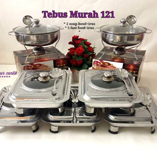 Prasmanan set stainless kotak