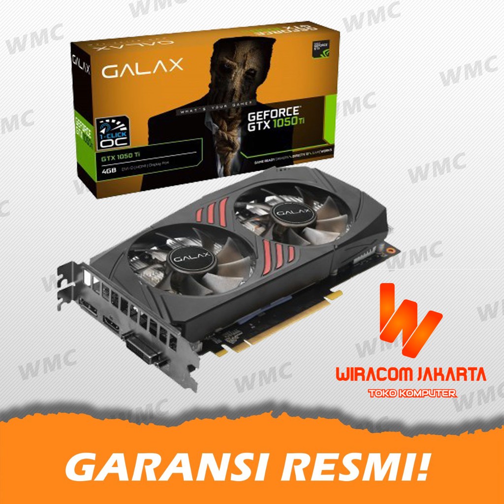GALAX Nvidia Geforce GTX 1050 Ti 1050Ti 1-Click OC 4GB DDR5 Dual Fan