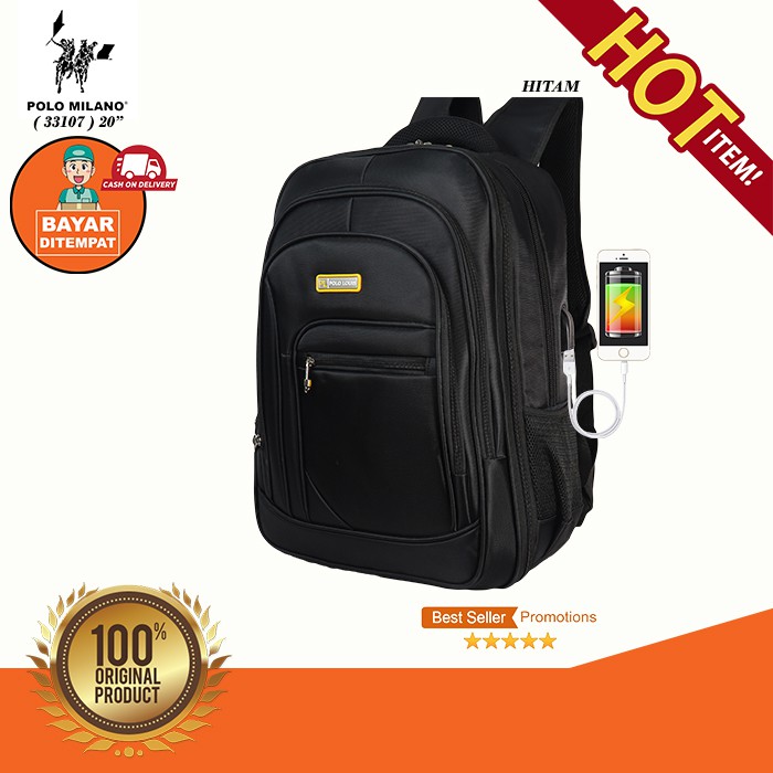 TAS RANSEL PRIA - POLO LOUIS - 33107 - RANSEL MURAH RANSEL KULIAH RANSEL SEKOLAH IMPORT ANTI AIR