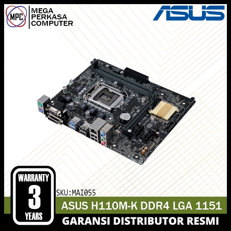 Jual ASUS H110MK MOTHERBOARD LGA 1151 DDR4 Shopee Indonesia