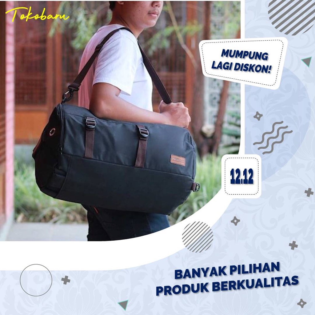 Tas Ransel Pria Tas Punggung Besar Dan Tas Jinjing 2 in 1 Untuk Olahraga Travelling Mudik Liburan