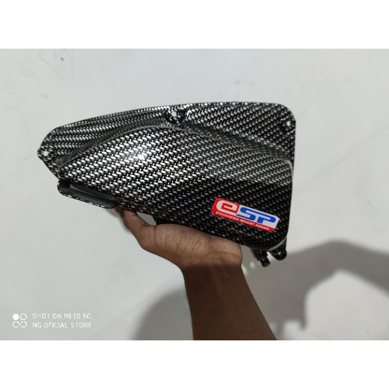 TUTUP FILTER GENIO BEAT SCOOPY NEW KARBON CARBON