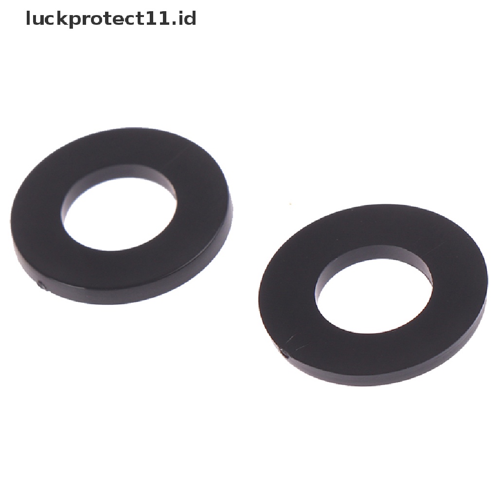 350pcs / set Ring washer M2 / M2.5 / M3 / M4 / M5 / M6 / M8 Bahan Nilon Warna Hitam