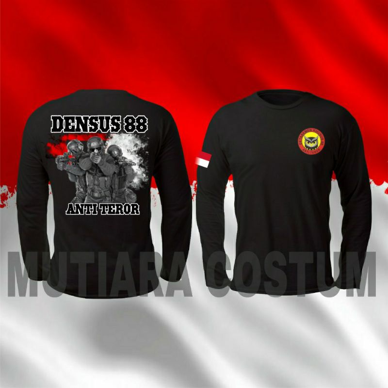 Kaos tangan panjang polisi densus88 anti teror