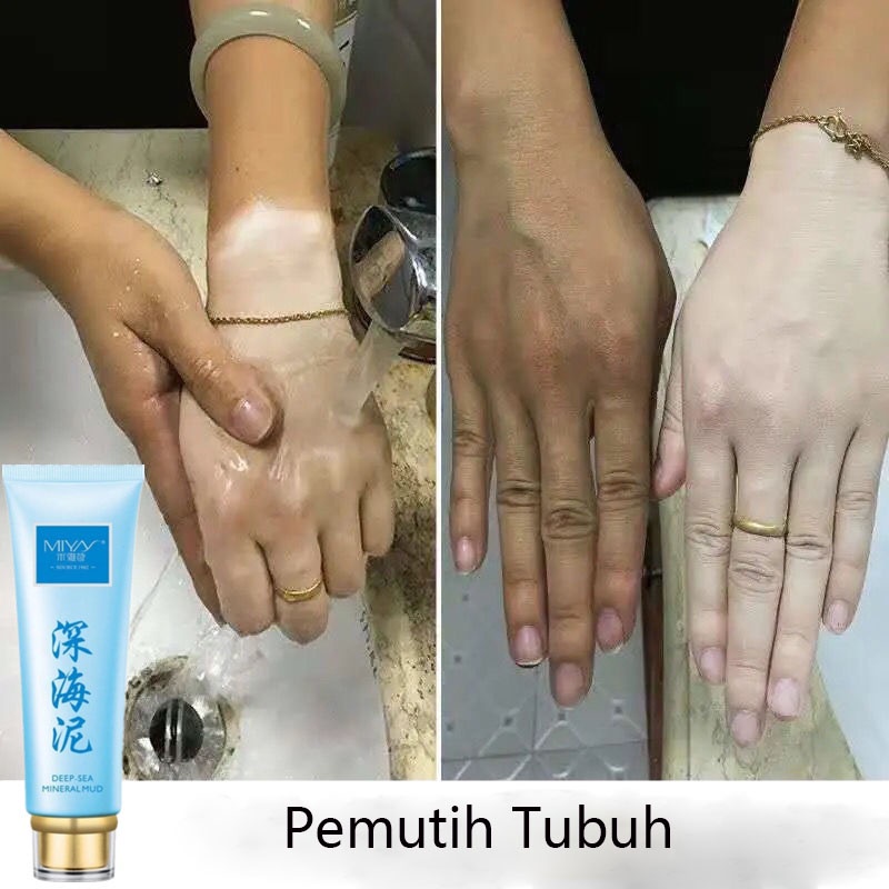 Krim Pemutih Tubuh Pemutih seluruh tubuh krim tubuh 150g Lumpur Laut Dalam Melembabkan Kulit &amp; Membersihkan Pori-pori dan Kotoran Dapat Digunakan Di Seluruh Tubuh